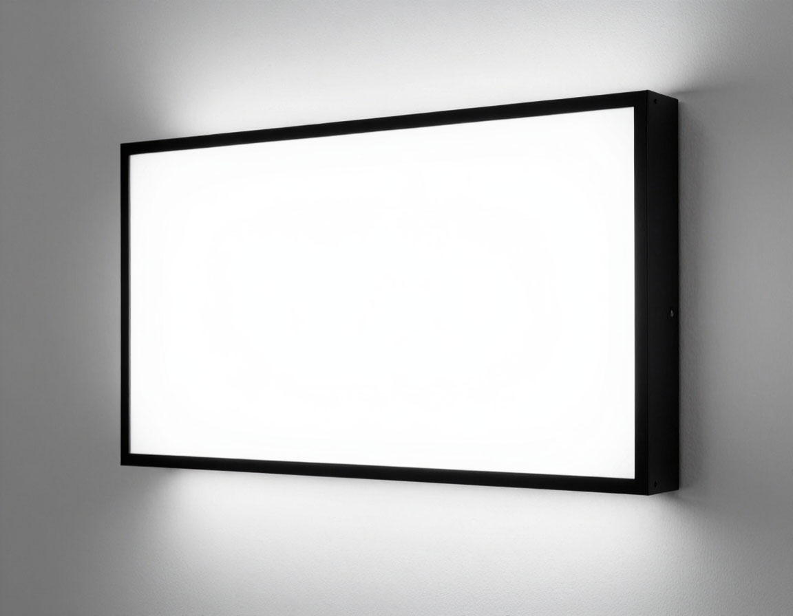Corner-mounted double-face lightbox with even backlight