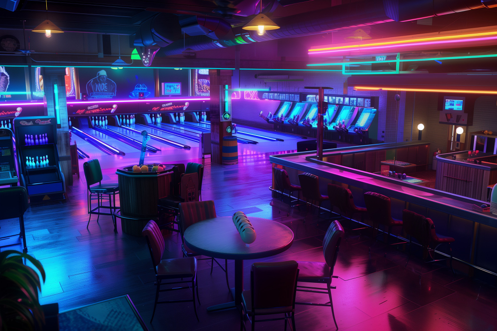 Bright LED display in gaming retail context